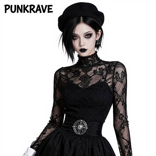 Gothic Punk Woman Digital Illustration