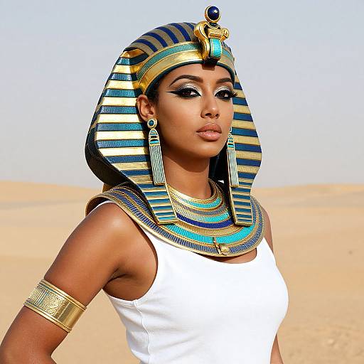 Confident Woman in Ancient Egyptian Style