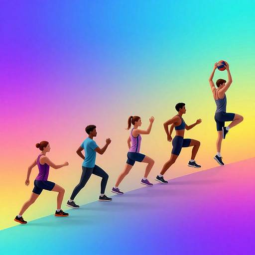 Evolving Athletes Illustrating Conditioning Progress