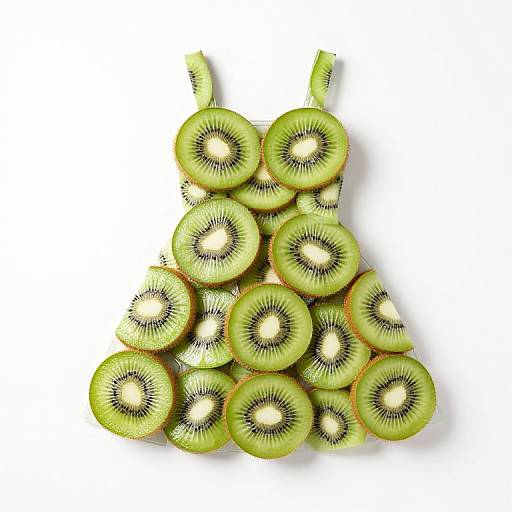 Fashionable Dress Made of Kiwi