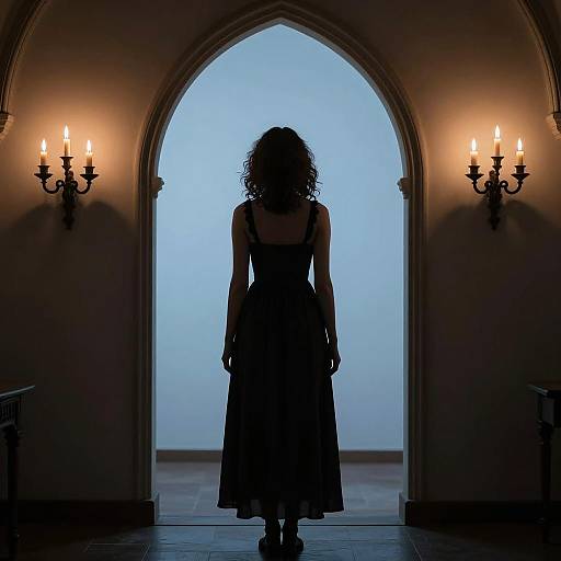 Gothic Silhouette of a Woman