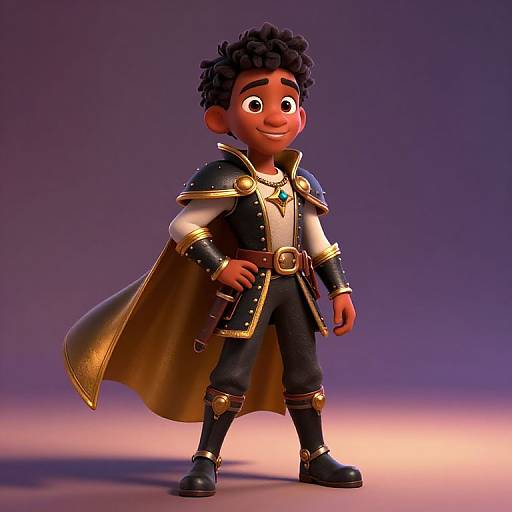 Steampunk Black Boy Hero Animation