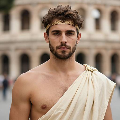 Realistic Roman Toga Man Portrait