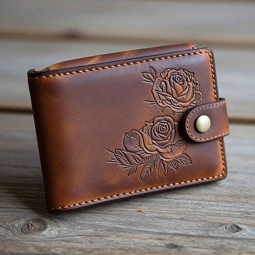 Vintage Embossed Leather Wallet
