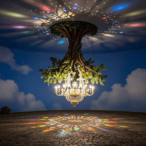 Sentient Tree Chandelier in Sky