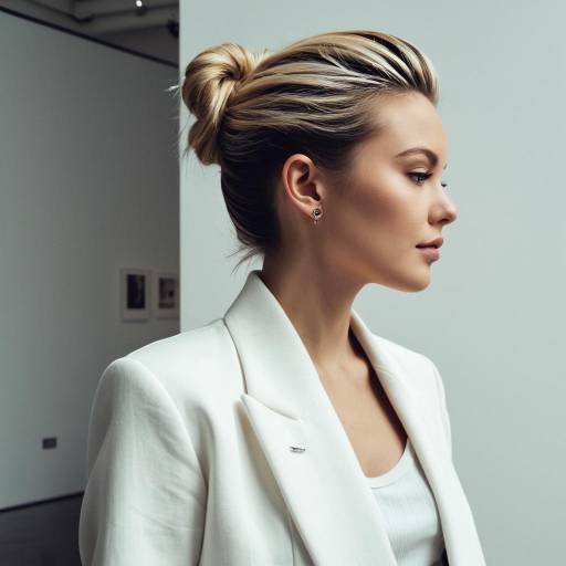 Chic Side Shave Hairstyle in Art Gallery Chic Side Shave Hairstyle in Art Gallery