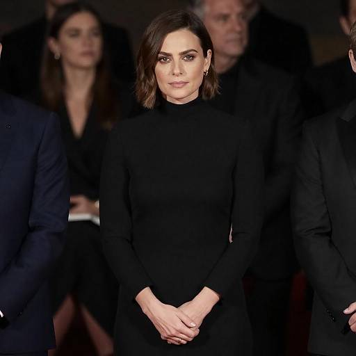 Calm Woman in Dimly Lit Scene