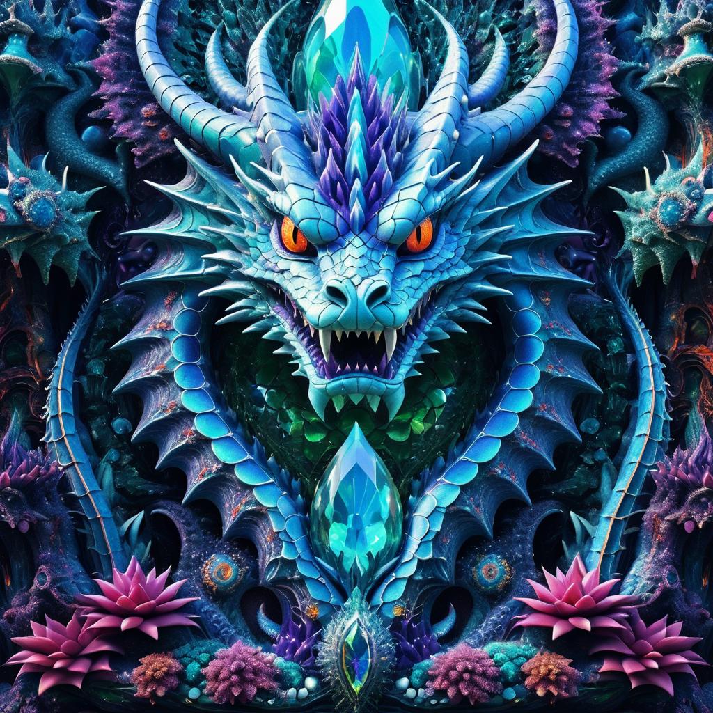 Surreal Dragon in Crystal Wonderland