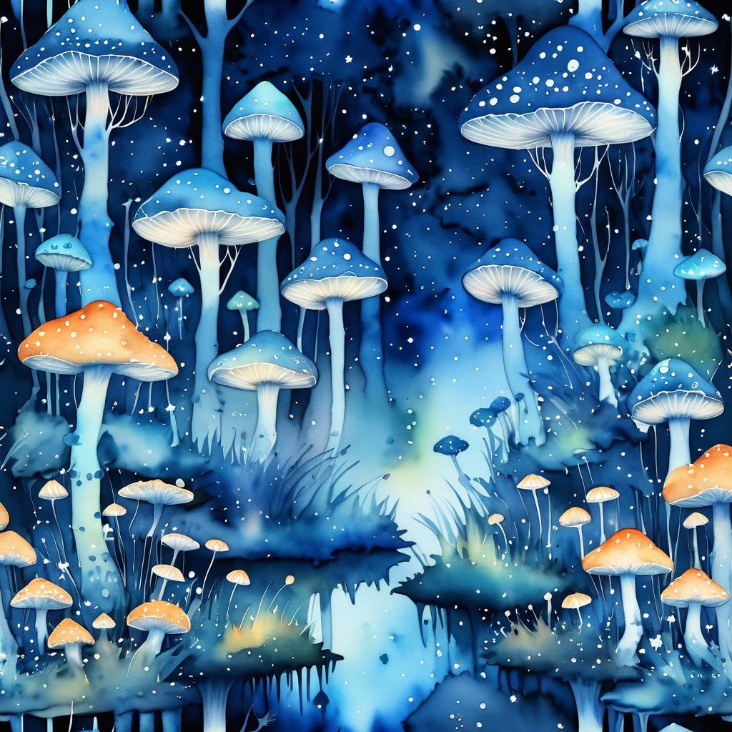 Surreal Forest of Giant Mushrooms