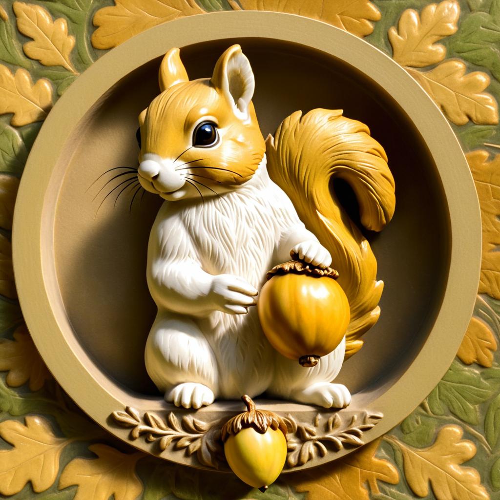 Mannerist Squirrel with Acorn Artwork