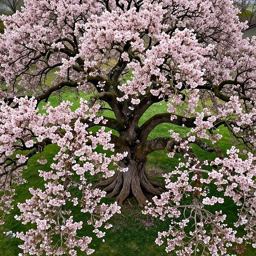 Floral Abstract Landscape with Oak Tree