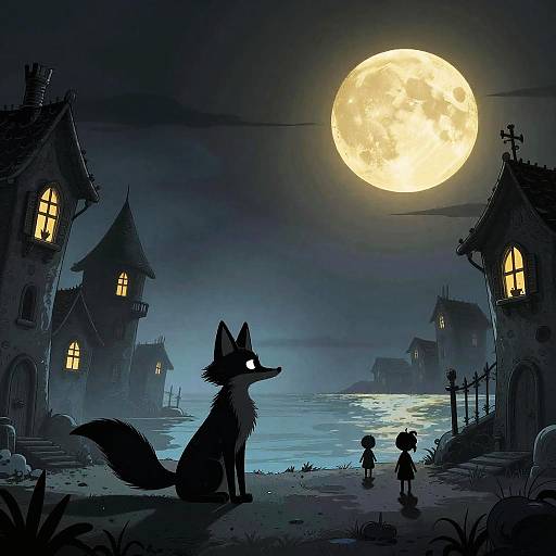 Shadow Fox in Snowbound Ruins