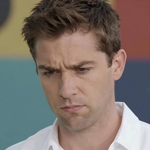 Intense Portrait of a Thoughtful Man