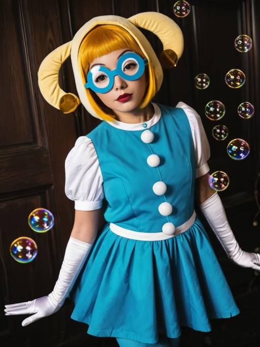 Realistic Bubbles Cosplay Photography