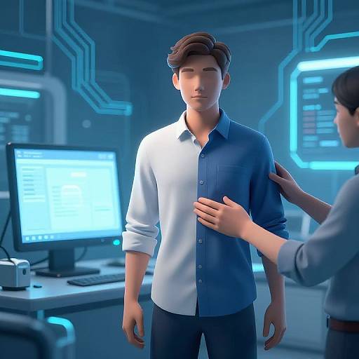 AI Clothes Remover Illustration