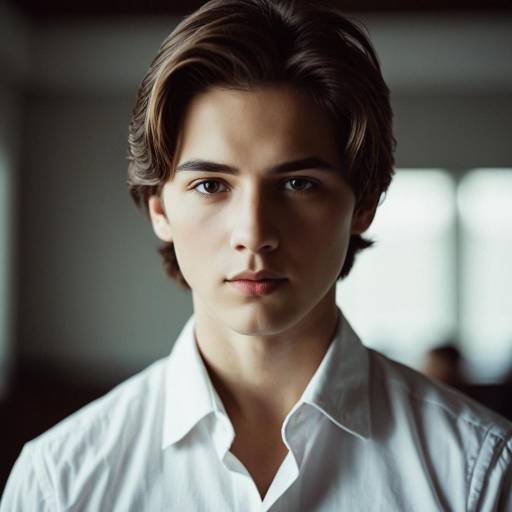 Portrait of Young Man in White Shirt