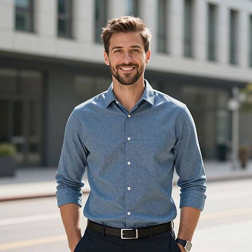 Confident Man in Urban Setting
