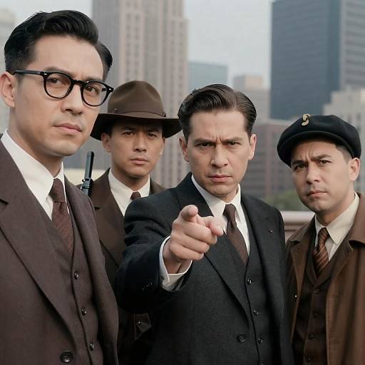 1940s Men in Urban Setting