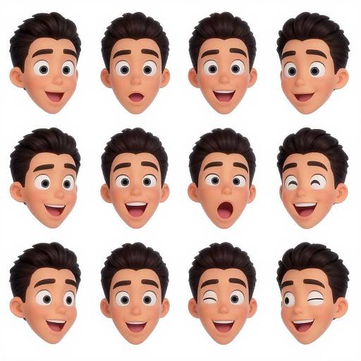 Stylized Nekfeu Character Model Sheet