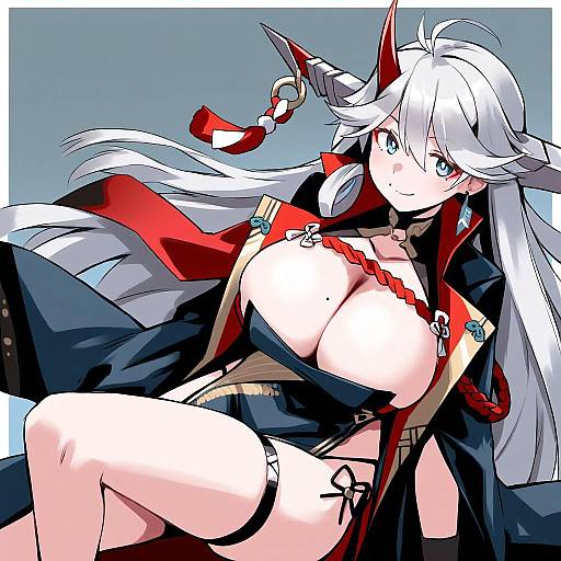 Illustration of Hakuryuu (azur lane), azur lane in the style of Kugelschreiber