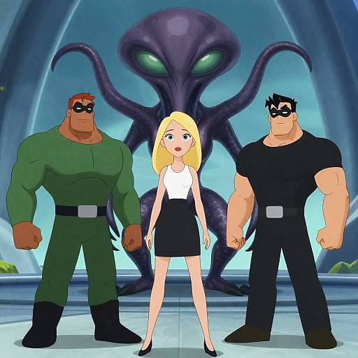 Alien Encounter with Bold Characters