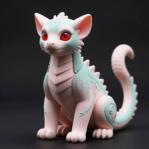 Mischievous Lemur Toy — Pink Teal Dragon