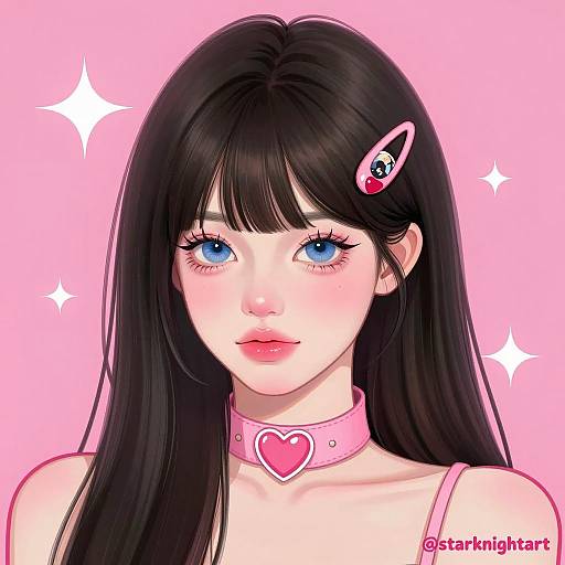 Whimsical Portrait of a Dreamy Muse