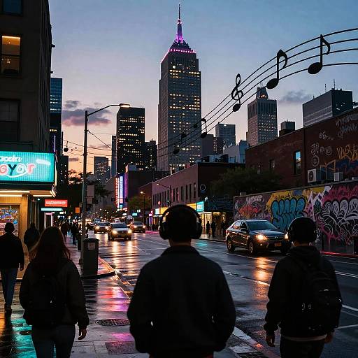 Vibrant Urban Music Scene Cover