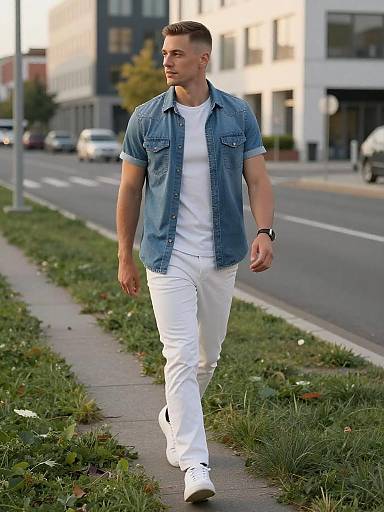 Golden-Hour Denim Street Style Stroll