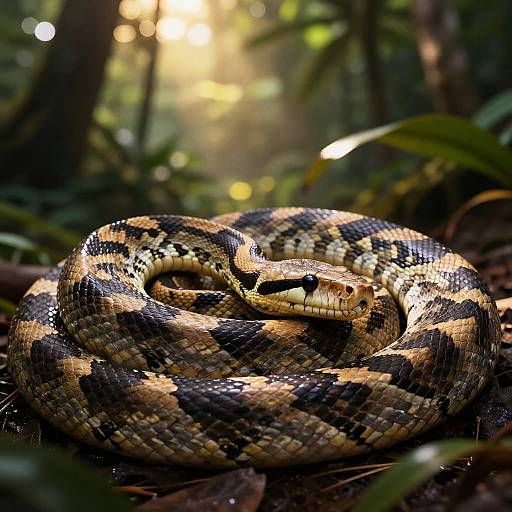 Cinematic Close-Up of Boa Constrictor
