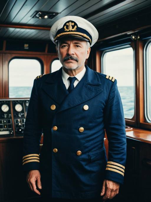 Heroic Nautical Portrait of Ship Captain