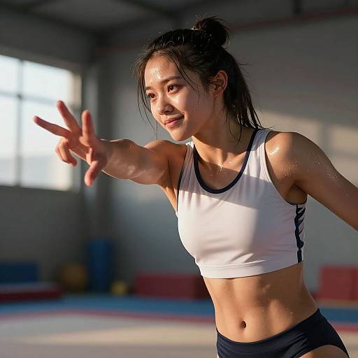 Dynamic Rhythmic Gymnastics Portrait