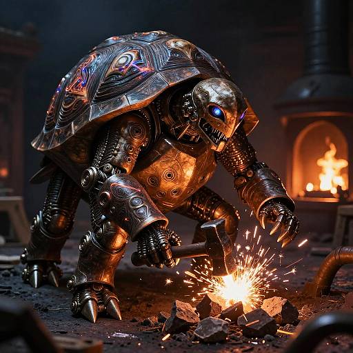 DND Tortle Artificer Crafting Golem