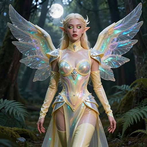 Fantasy Latex Goddess in Enchanted Forest