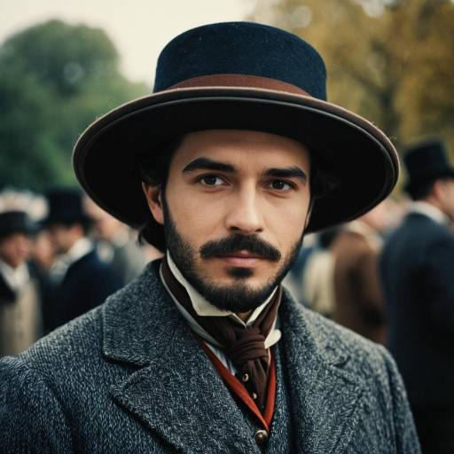 Man in Vintage Heritage Costume with Hat