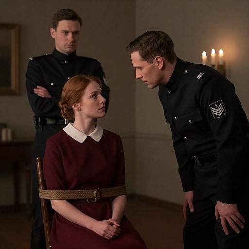 Dramatic Scene of Confrontation and Tension