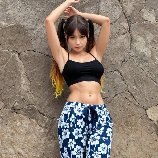 Dynamic Summer Pose of a Girl