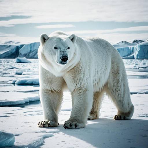 Majestic Polar Bear on Arctic Ice