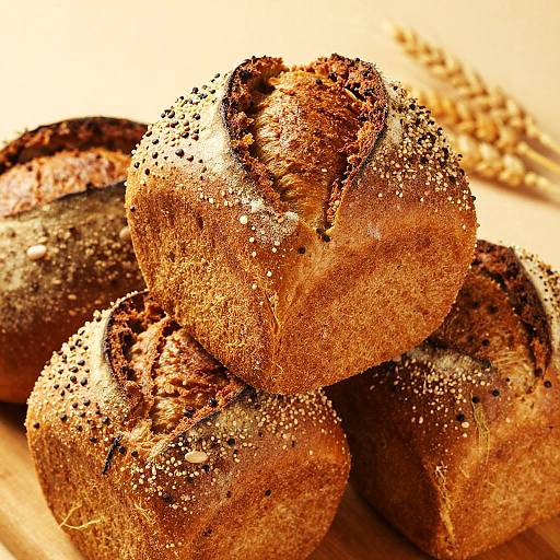 Rustic Seeded Bread Close-Up