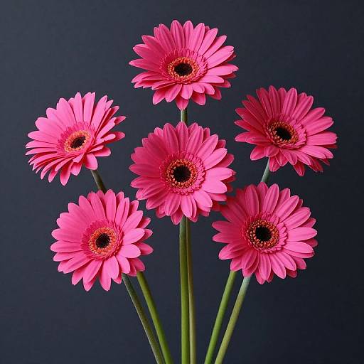 Handcrafted Fuchsia Gerbera Daisy Picks