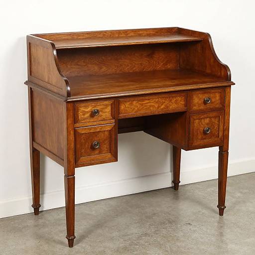 Antique French Fruitwood Roll-Top Desk