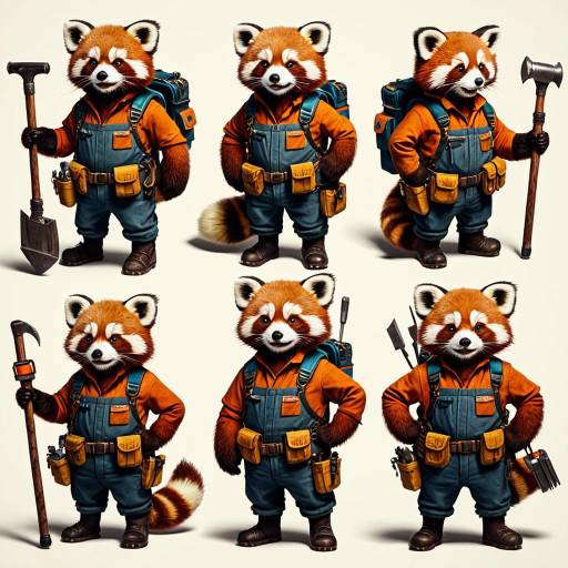 Red Panda Craftsman Character Concepts