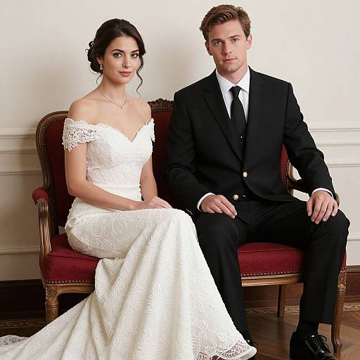 Elegant Couple in Luxurious Attire