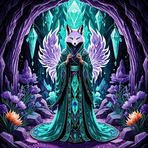 Kitsune Mage in Crystal Cave Kitsune Mage in Crystal Cave