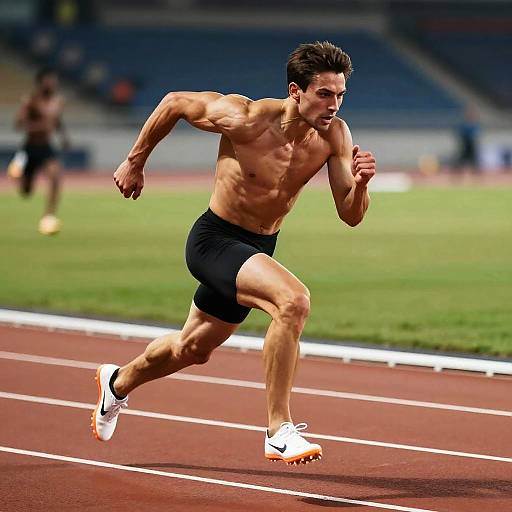 Dynamic Sprinting Athlete in Motion
