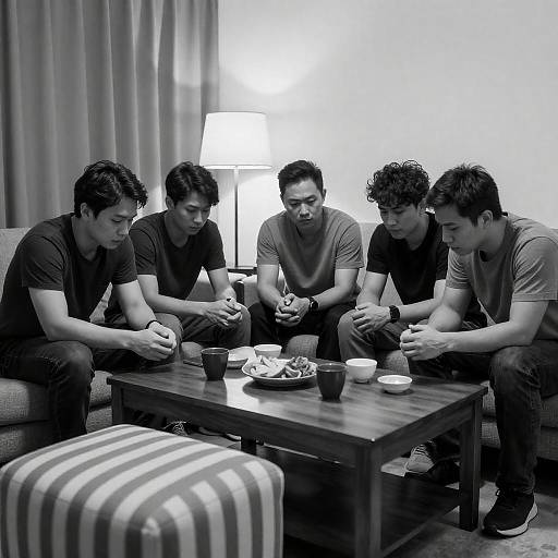 Intimate Gathering Over Coffee Discussion