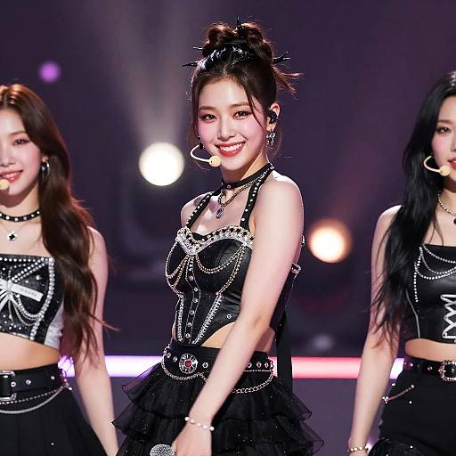 Radiant Black Kpop Idol on Stage