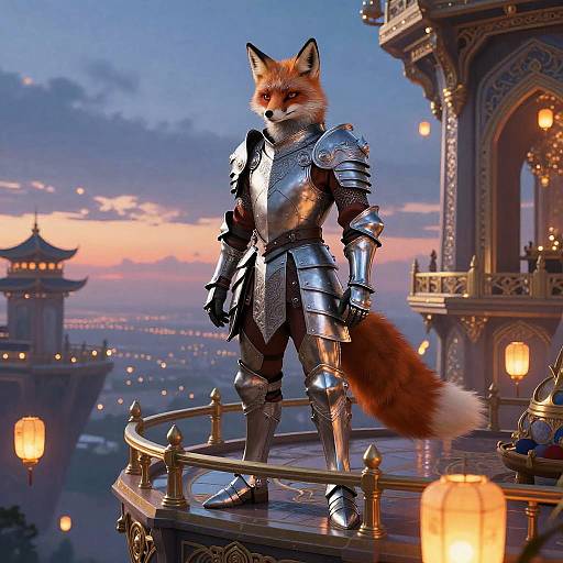 Cunning Fox Diplomat on Floating Palace Balcony