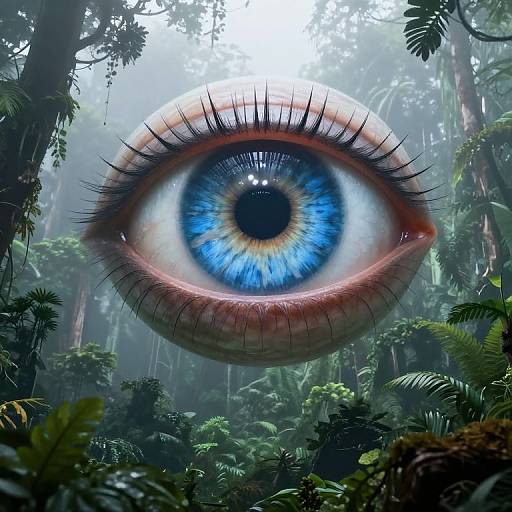 Colossal Otherworldly Eye Over Jungle