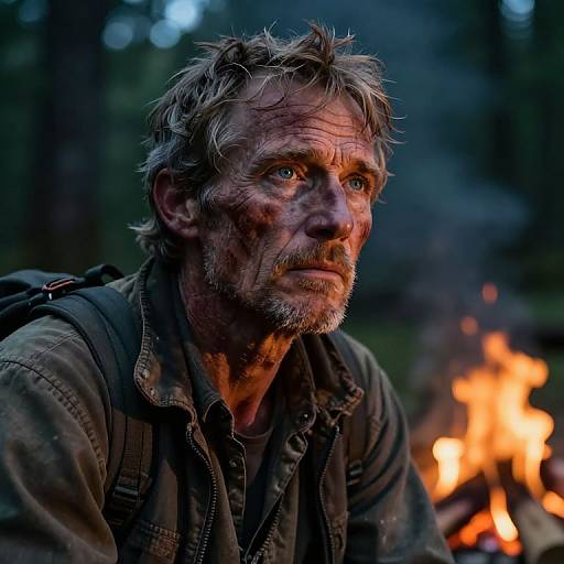 Super-Realistic Portrait of Weary Traveler